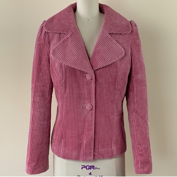 elevenses Jackets & Blazers - Anthropologie Elevenses Dusty Rose Pink Wide Wale Corduroy Jacket Blazer Coat